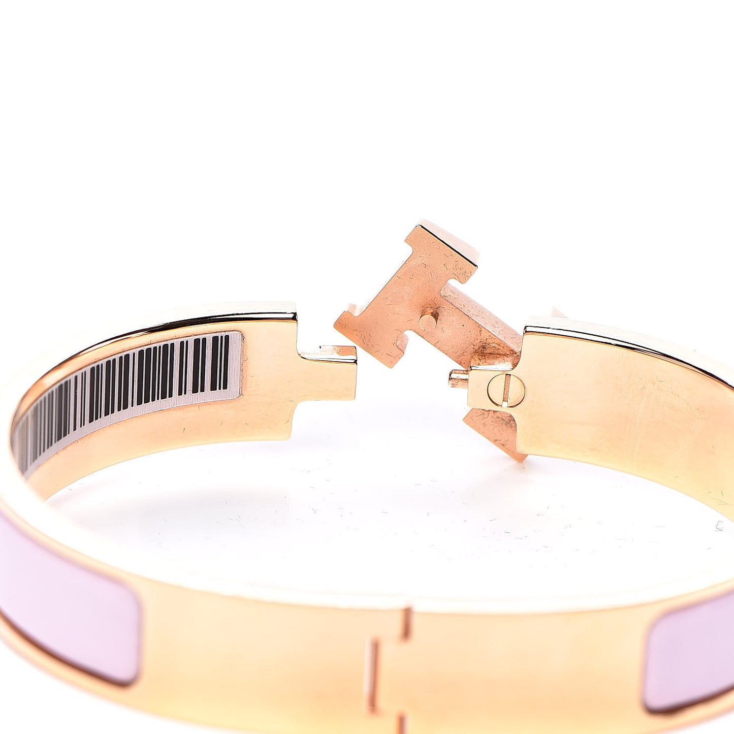 Enamel Narrow Clic Clac H Bracelet PM Rose Dragee