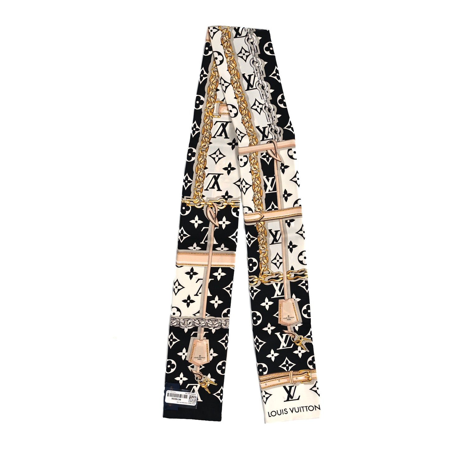 Silk Monogram Confidential Bandeau Black