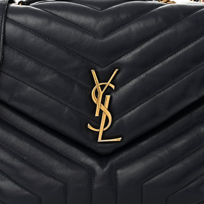 Saint Laurent Calfskin Y Quilted Monogram Medium Loulou Chain Satchel Medium Blue 8 of 11