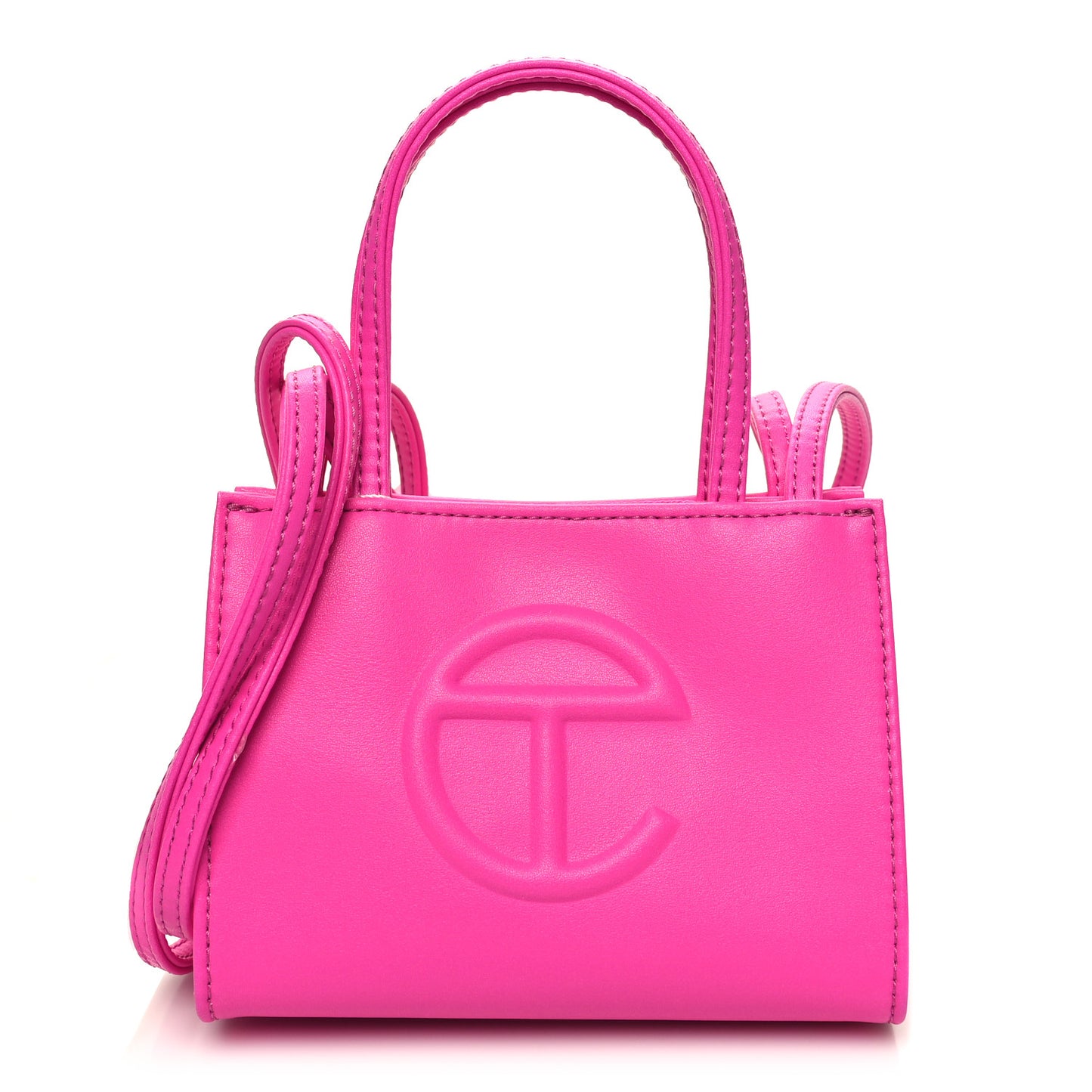 Vegan Leather Small Shopping Bag Azalea
