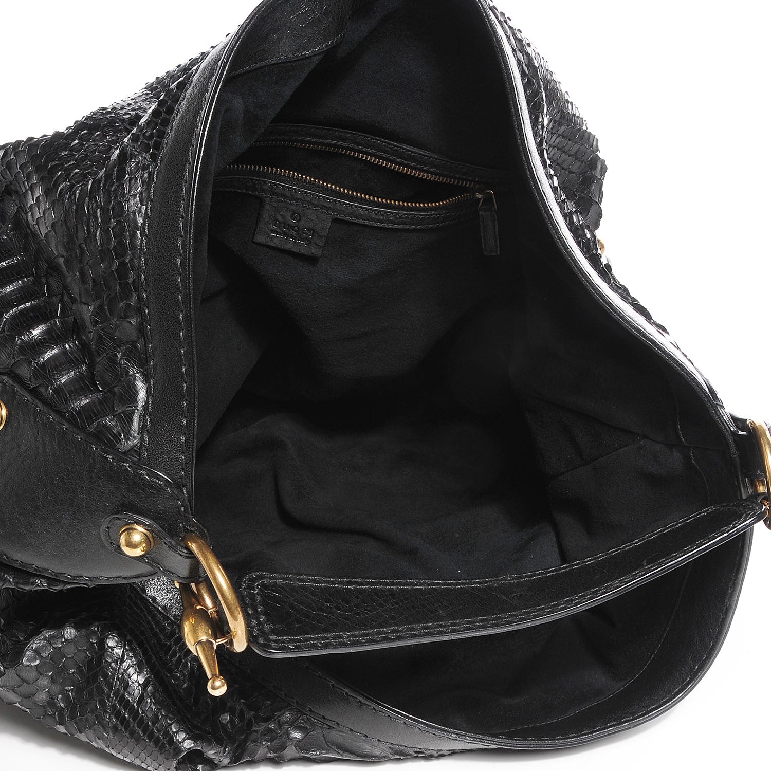Gucci Python Large Jockey Hobo Black 5 of 7