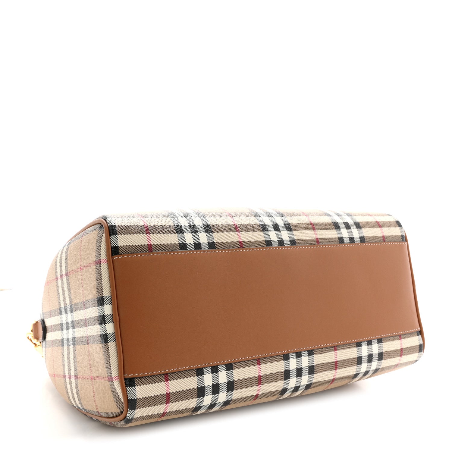 Burberry Horseferry Check Medium Bowling Bag Tan 6 of 19