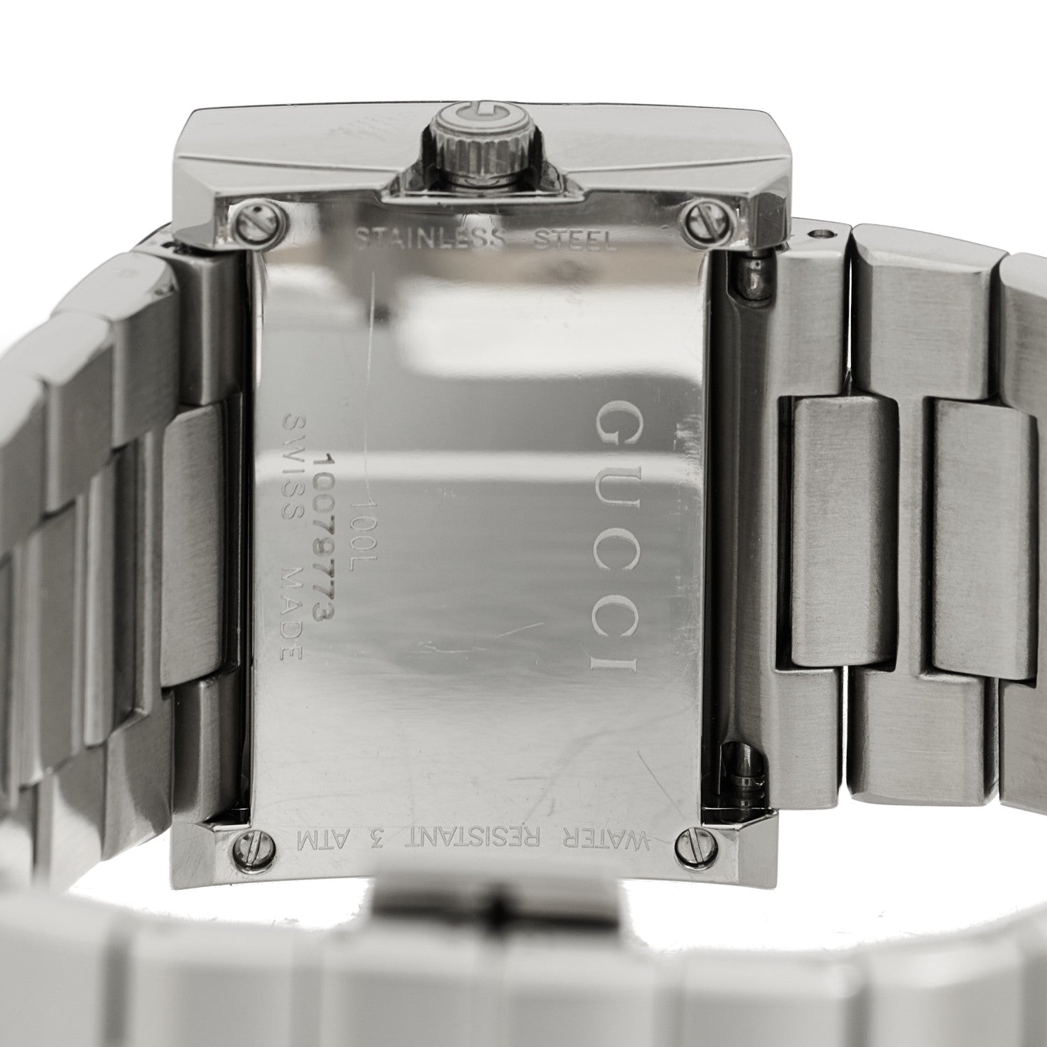 Gucci Stainless Steel Diamond Bezel Mother of Pearl 31mm 100L Quartz Watch 4 of 4