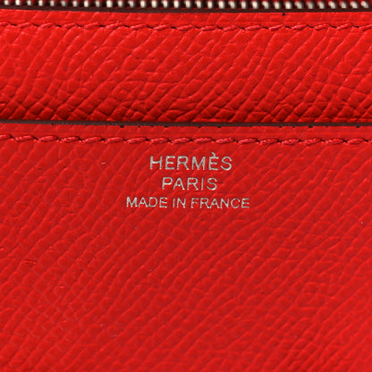 Hermes Epsom Enamel Constance Wallet To Go Rouge De Coeur Rubis 7 of 11