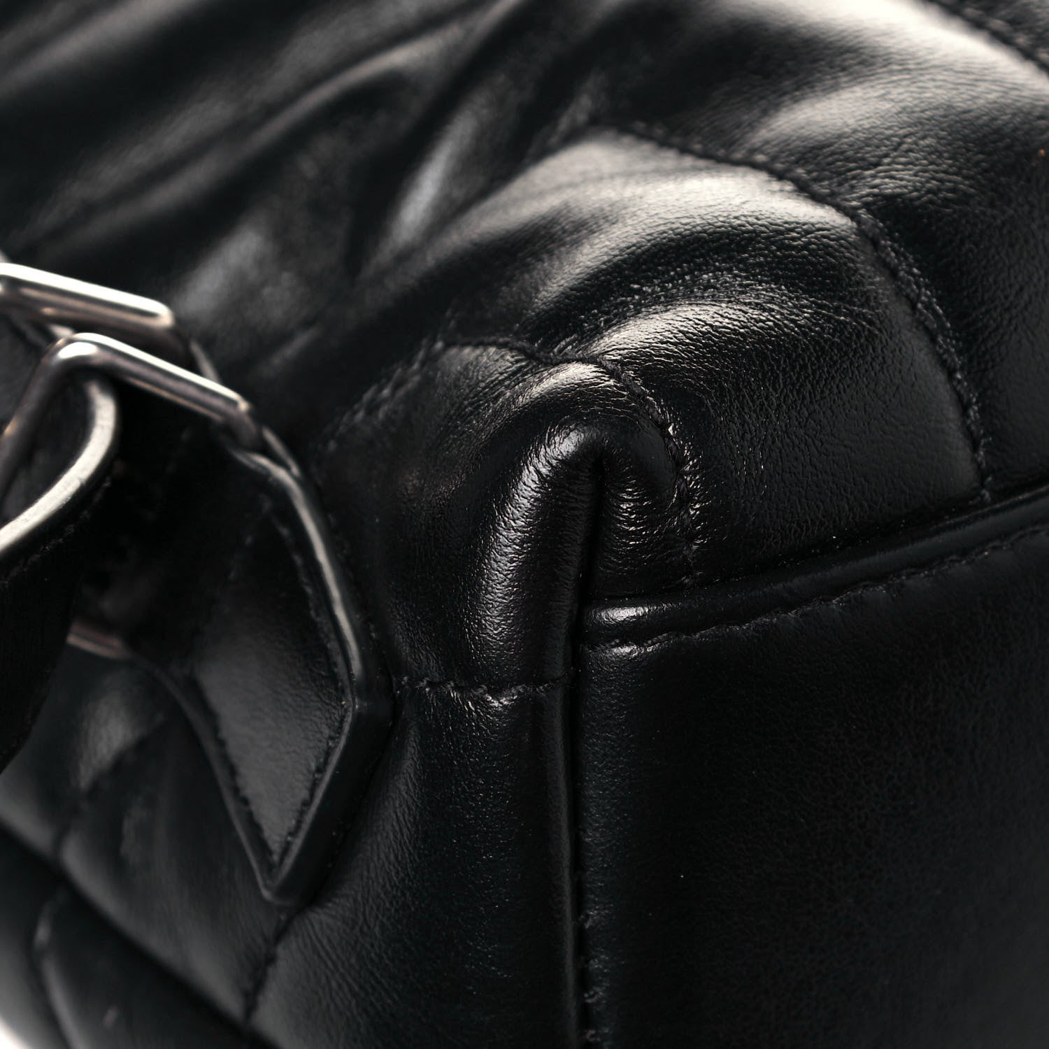 Saint Laurent Calfskin Y Quilted Monogram Small Loulou Backpack Black 12 of 16