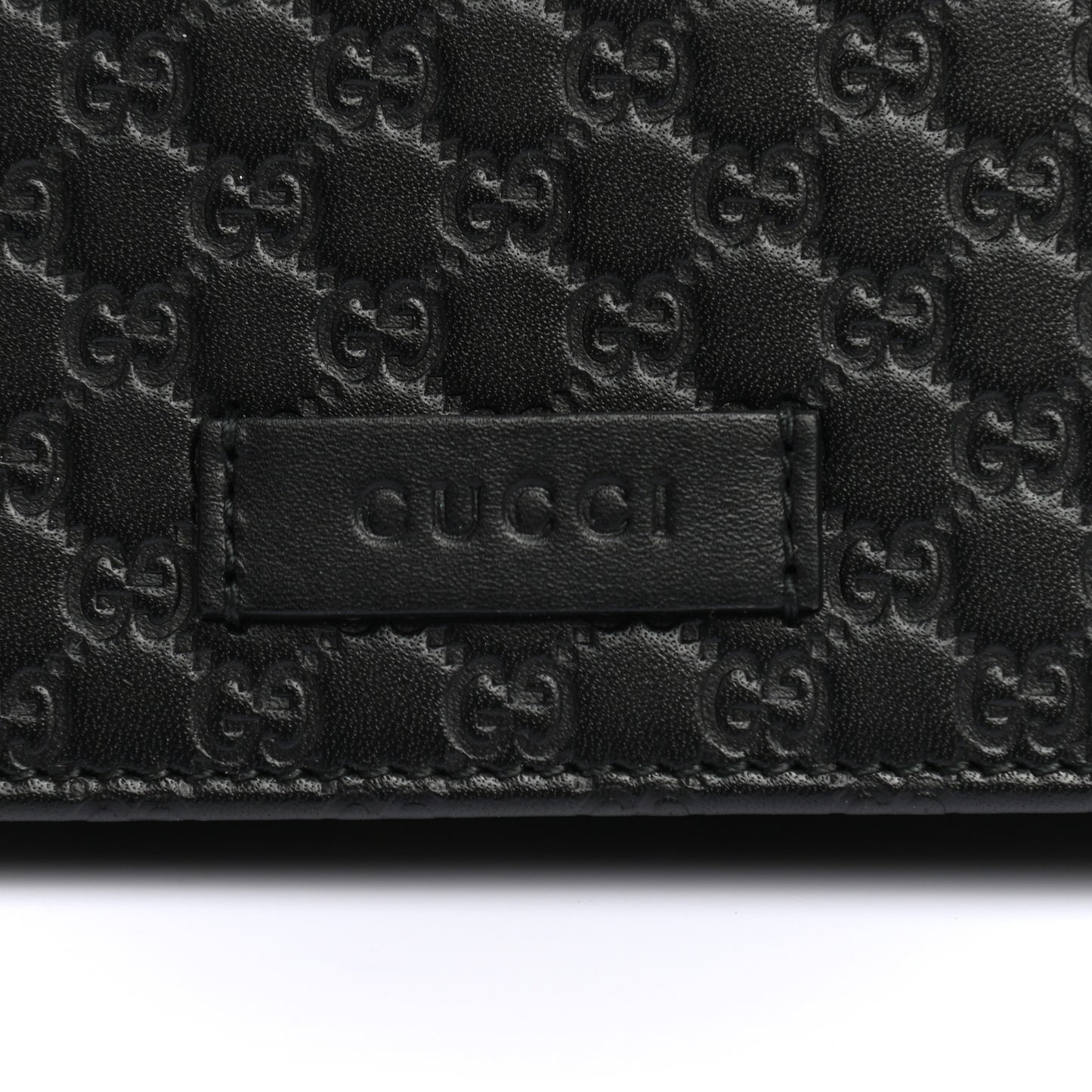 Microguccissima Crossbody Wallet Black