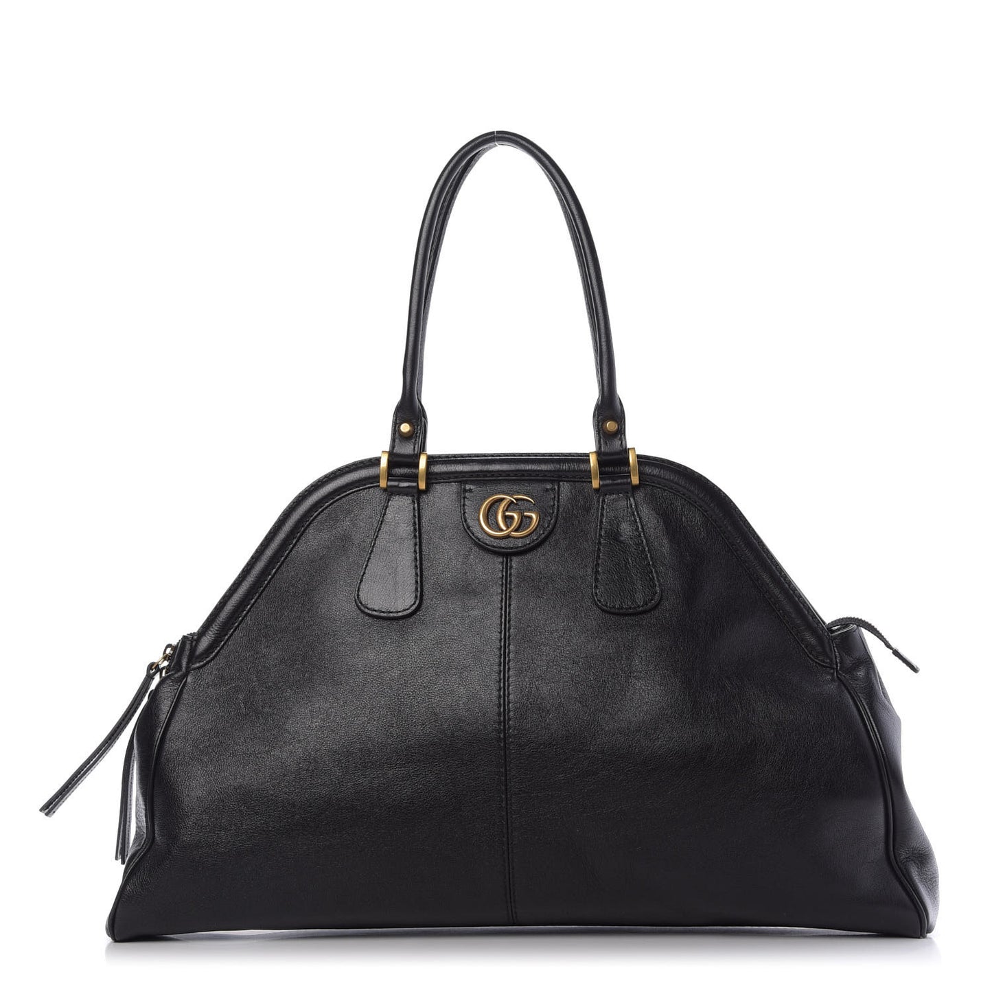 Calfskin Large Re(Belle) Top Handle Bag Black