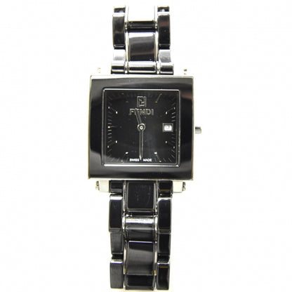 Fendi Stainless Steel Ceramic 30mm Orologi Quartz Watch Black 5 of 7