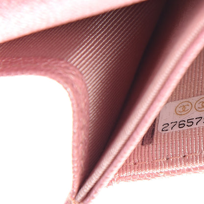 Chanel Iridescent Caviar Quilted Flap Card Holder Rose Pink 8 of 9