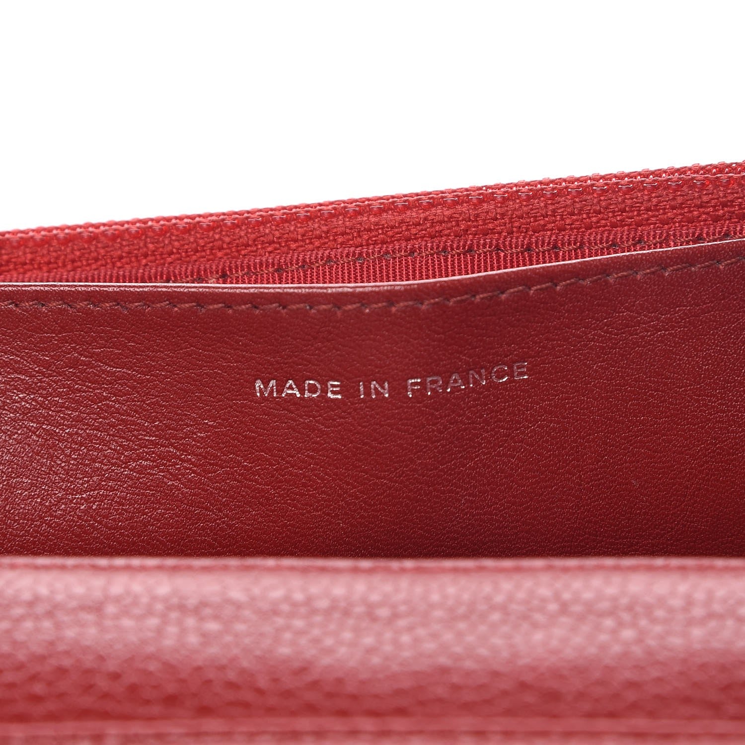 Chanel Caviar Quilted Wallet on Chain WOC Red 8 of 9