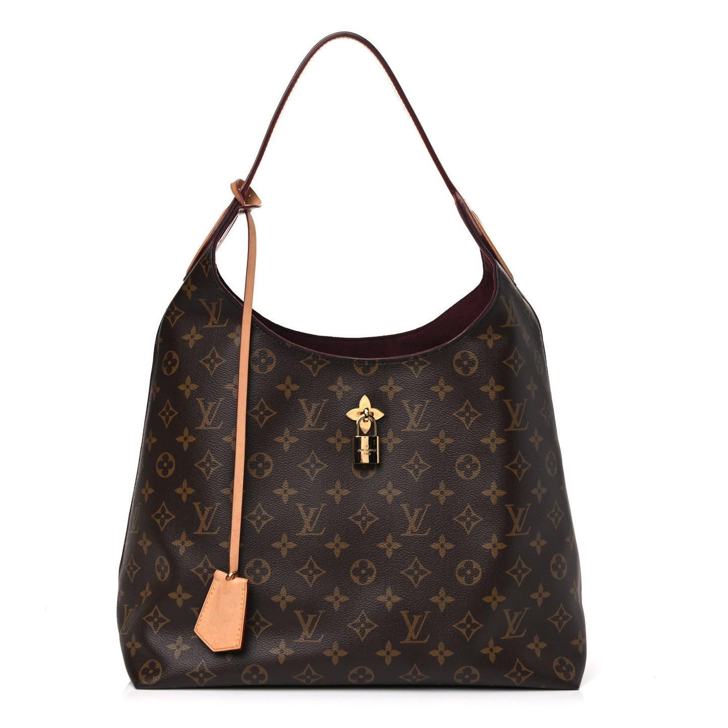 Monogram Flower Hobo Beige