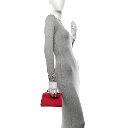 Hermes Epsom Mini Kelly Sellier 20 Rose Extreme 2 of 11