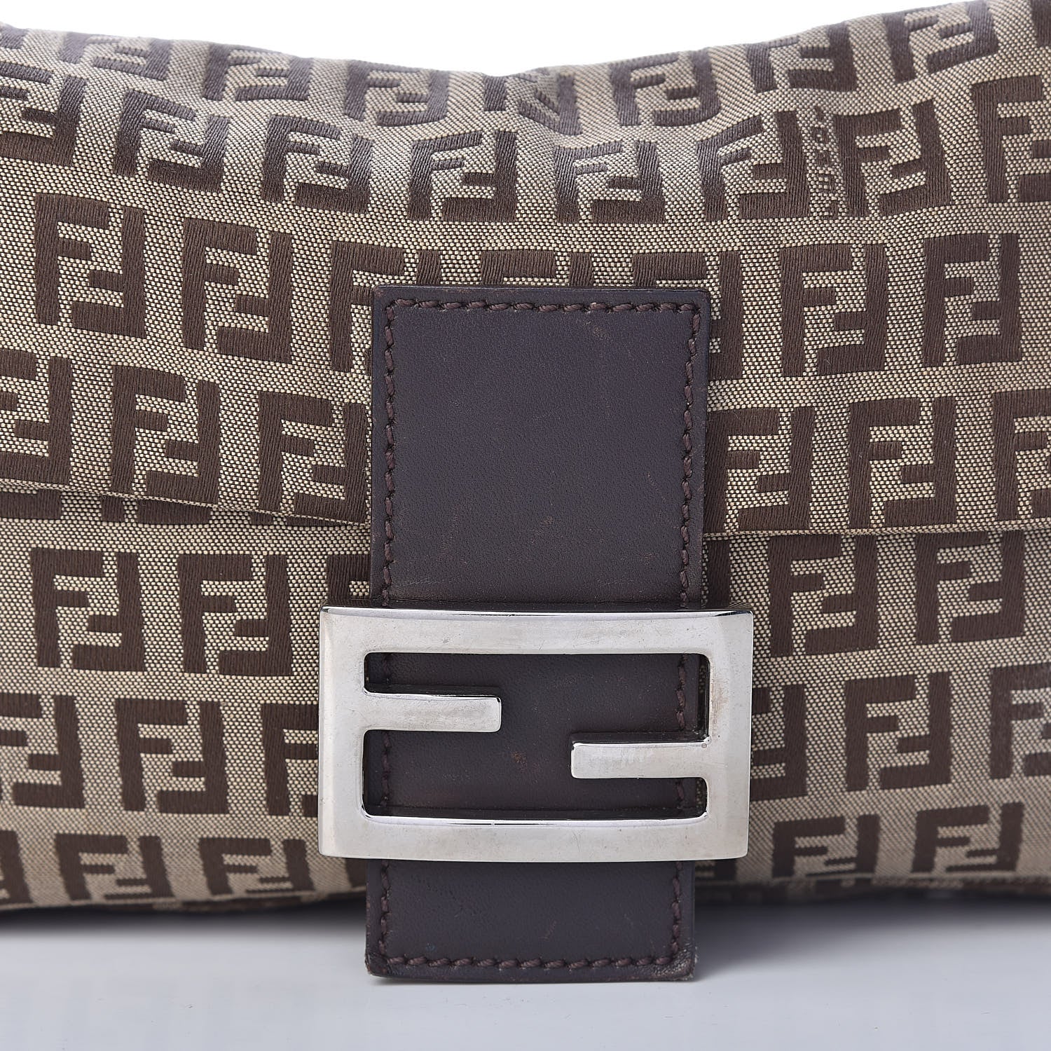 Fendi Zucchino Vitello Baguette Tobacco 10 of 14