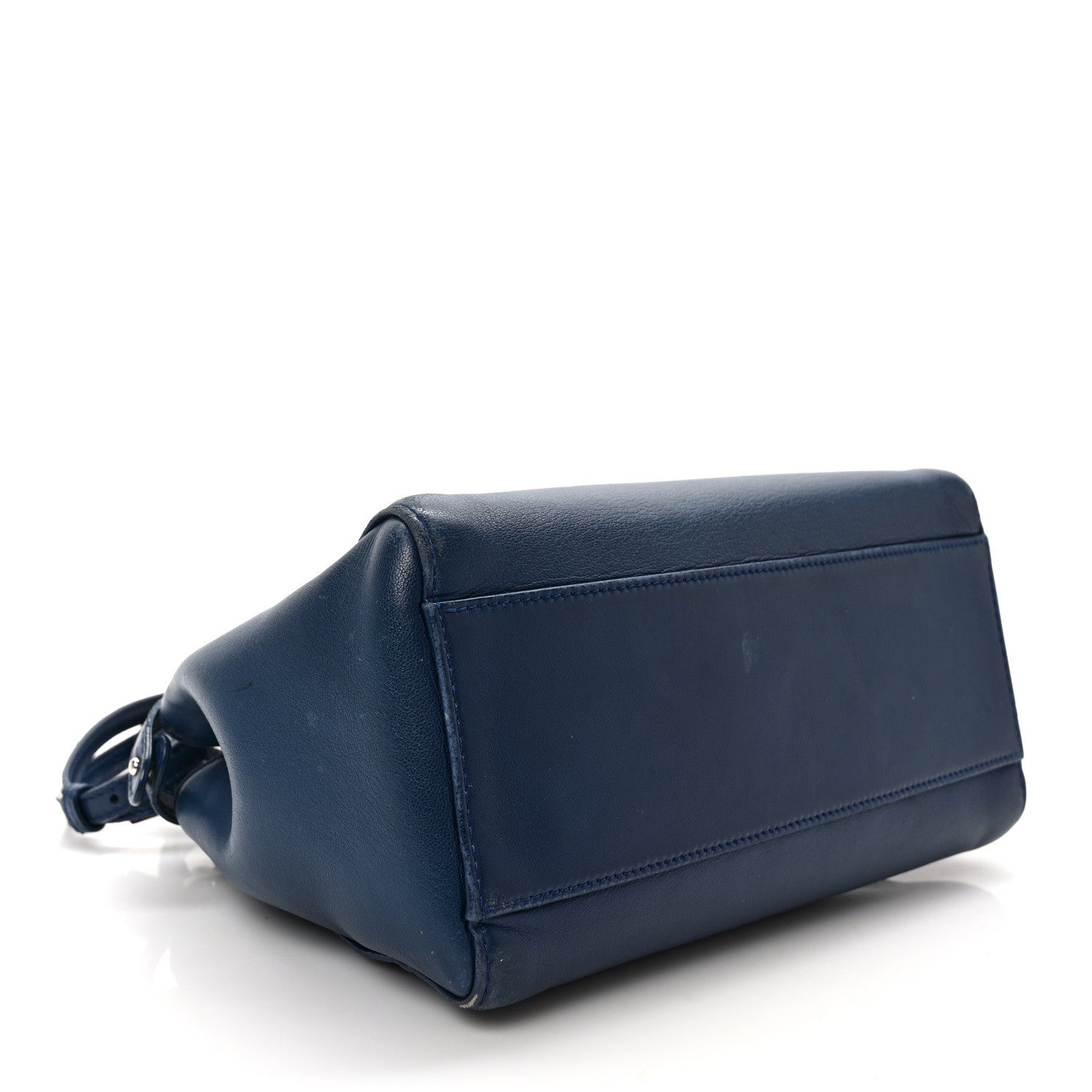 Fendi Nappa Mini Peekaboo Iconic Satchel Dark Blue 4 of 12