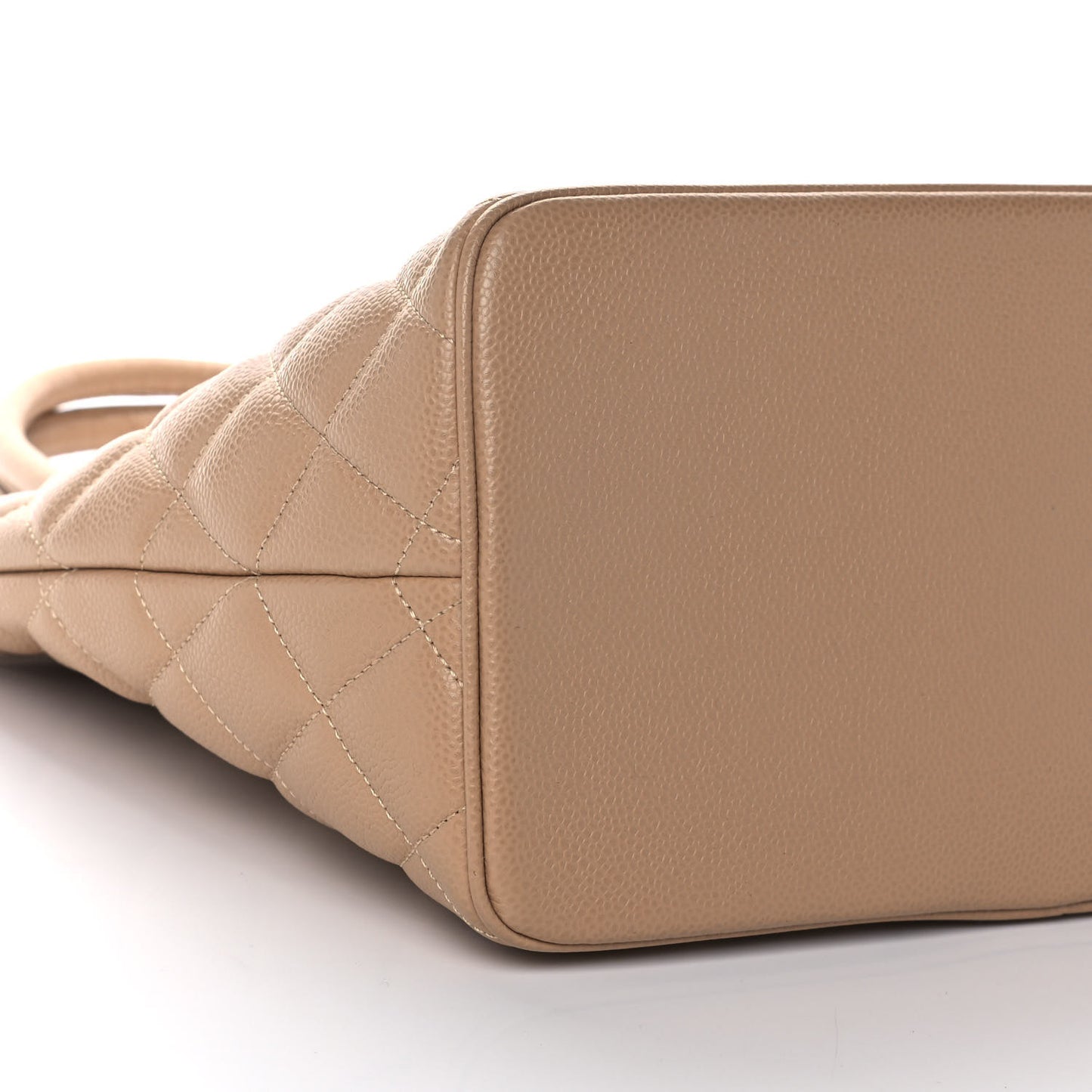 Caviar Quilted Medallion Tote Beige