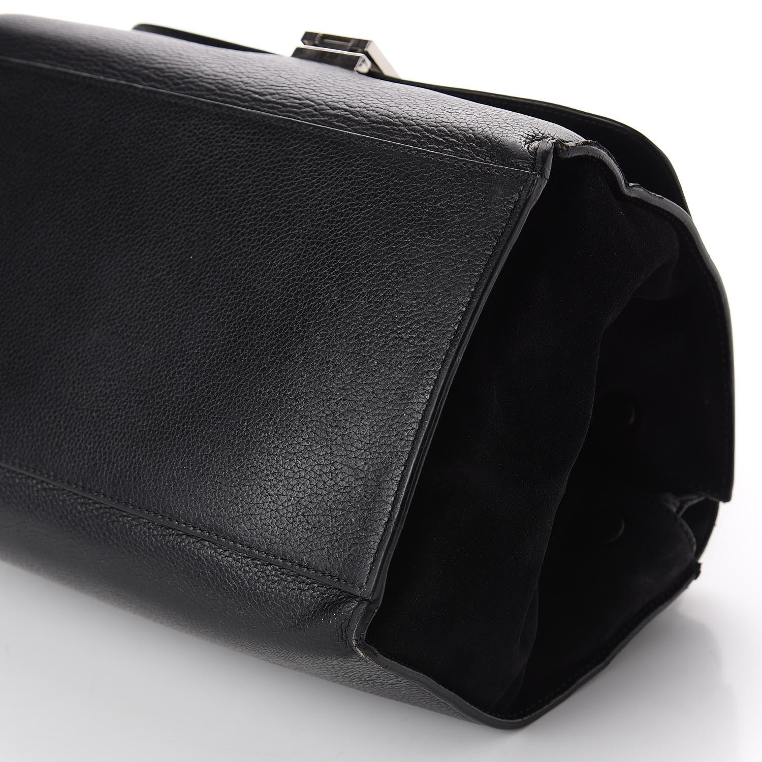 Celine Drummed Calfskin Suede Large Trapeze Black 9 of 17