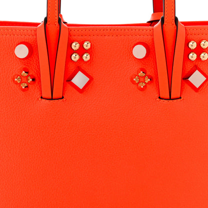 Christian Louboutin Calfskin Empire Spike Studded East West Cabata Tote Sunrise Multicolor 9 of 11