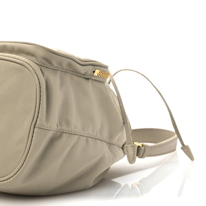 Prada Re-Nylon Saffiano Duet Bucket Crossbody Bag Deserto 12 of 15