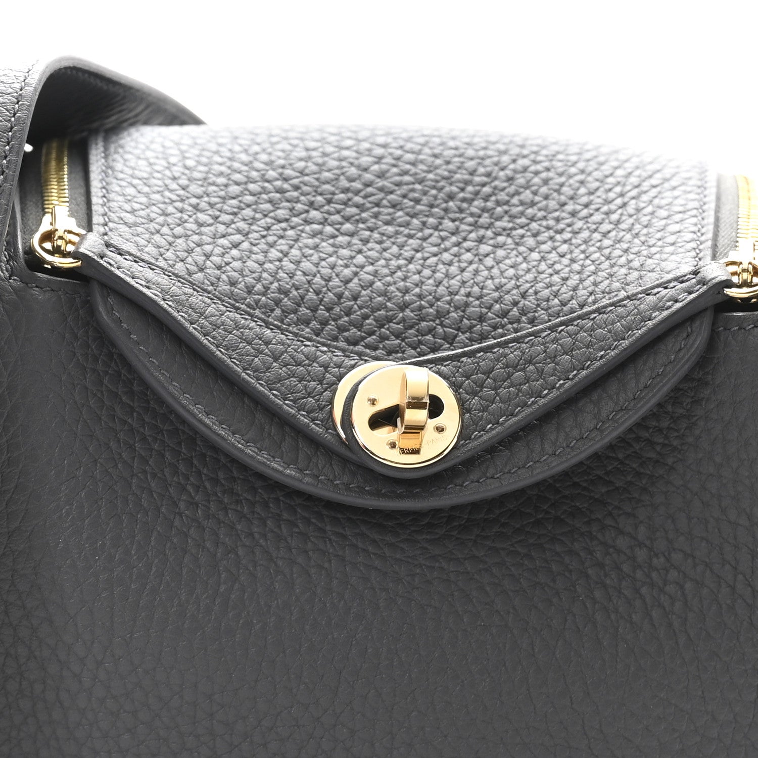 Hermes Taurillon Clemence Mini Lindy 20 Ardoise 8 of 11