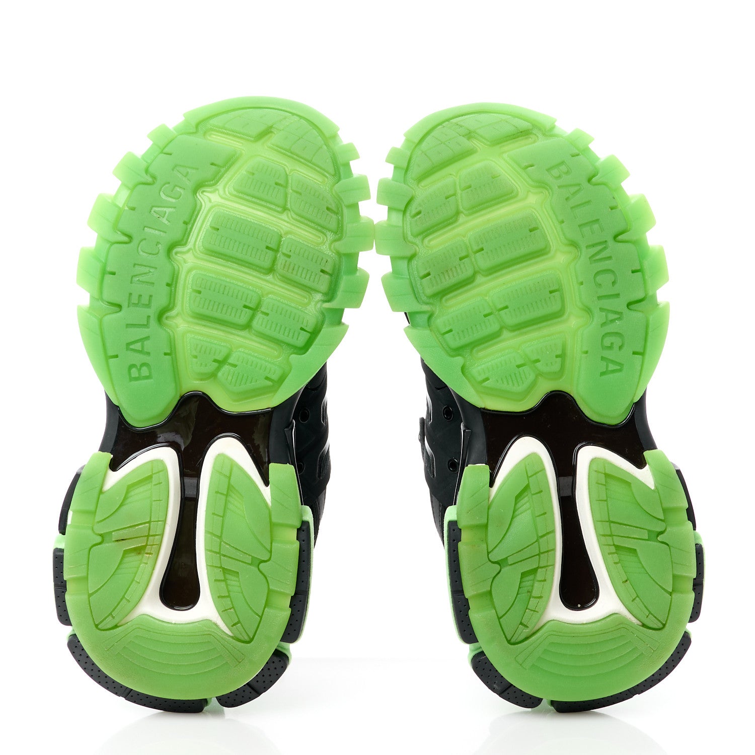 Balenciaga Mesh Nubuck Effect Fabric Glow in the Dark Womens Track Sneakers 37 Black Glow 5 of 9