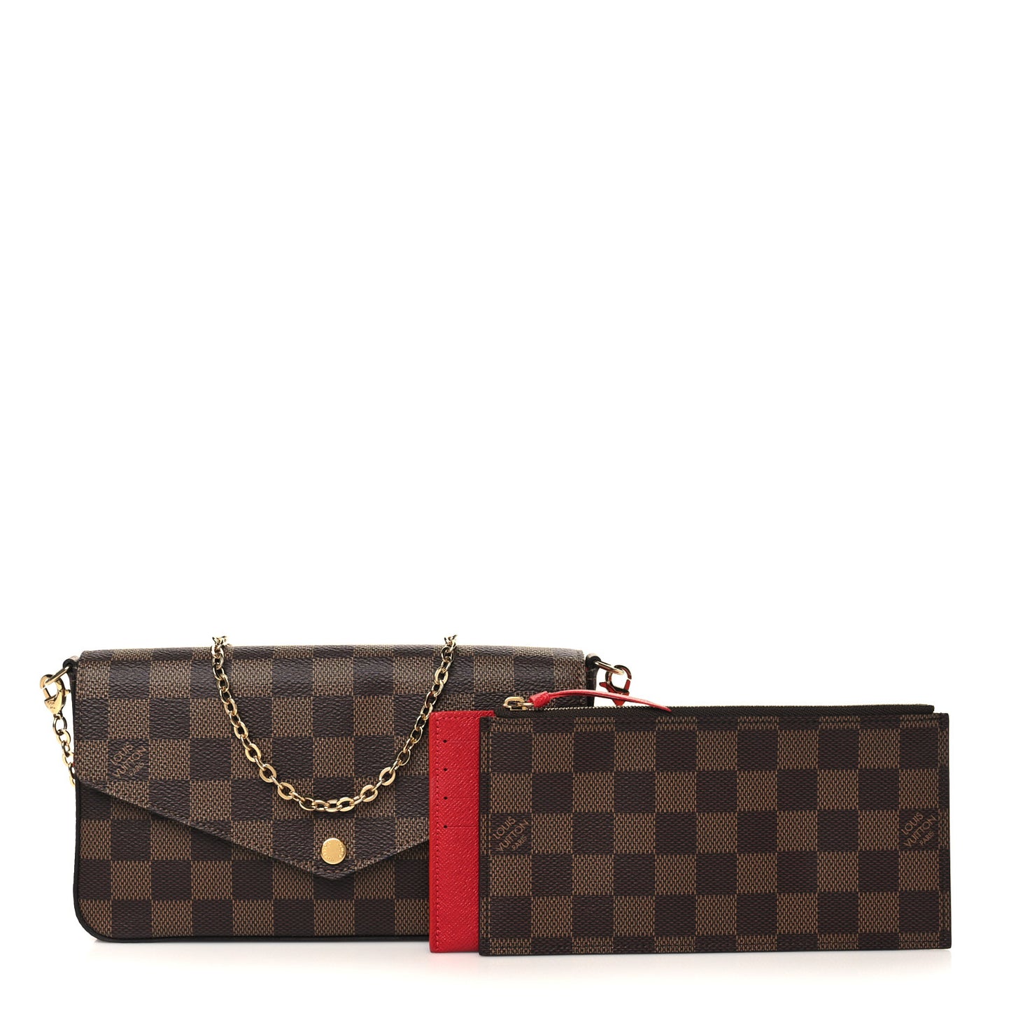 Damier Ebene Pochette Felicie Chain Wallet