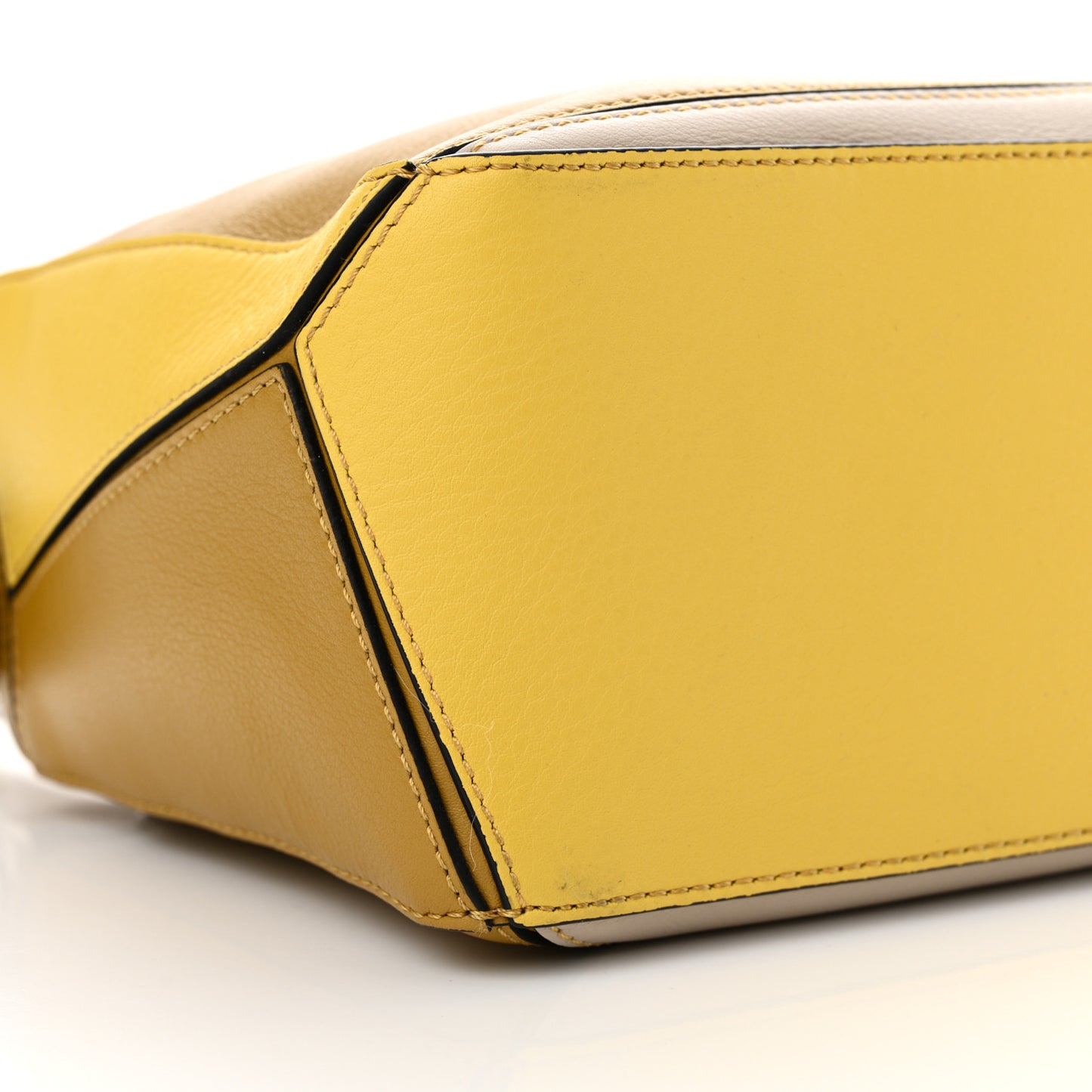 Grained Calfskin Small Puzzle Bag Ocre Yellow