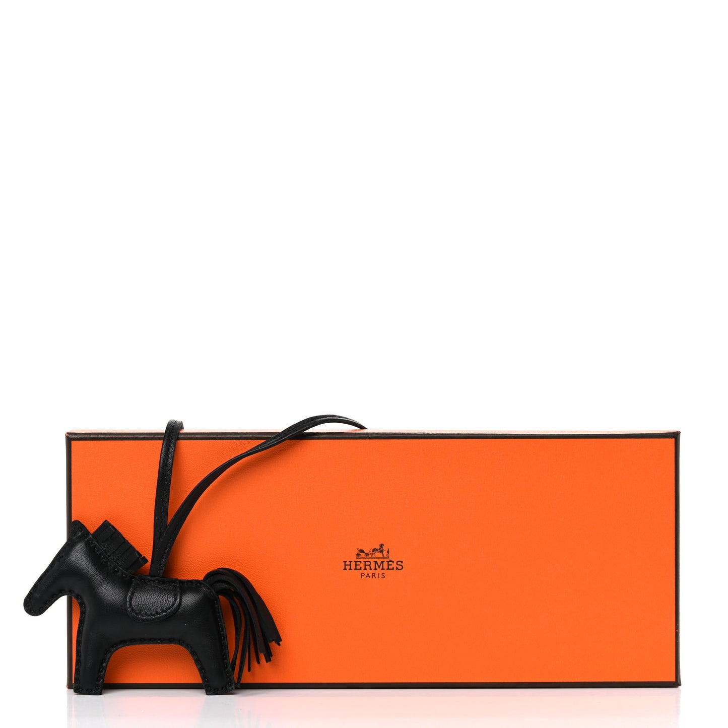 Milo Lambskin Grigri Rodeo Horse Bag Charm PM So Black