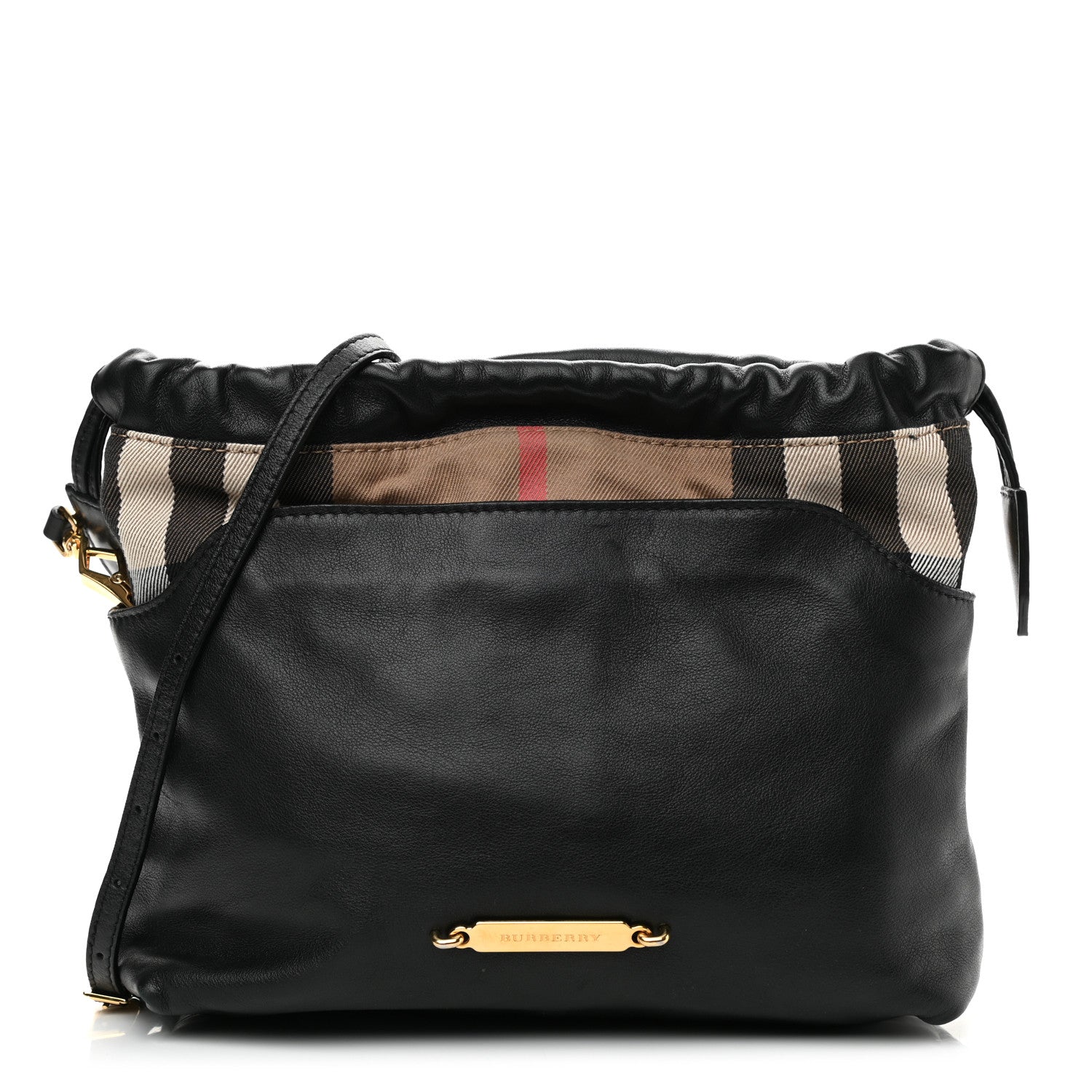Burberry Calfskin House Check Little Crush Black 1 of 13