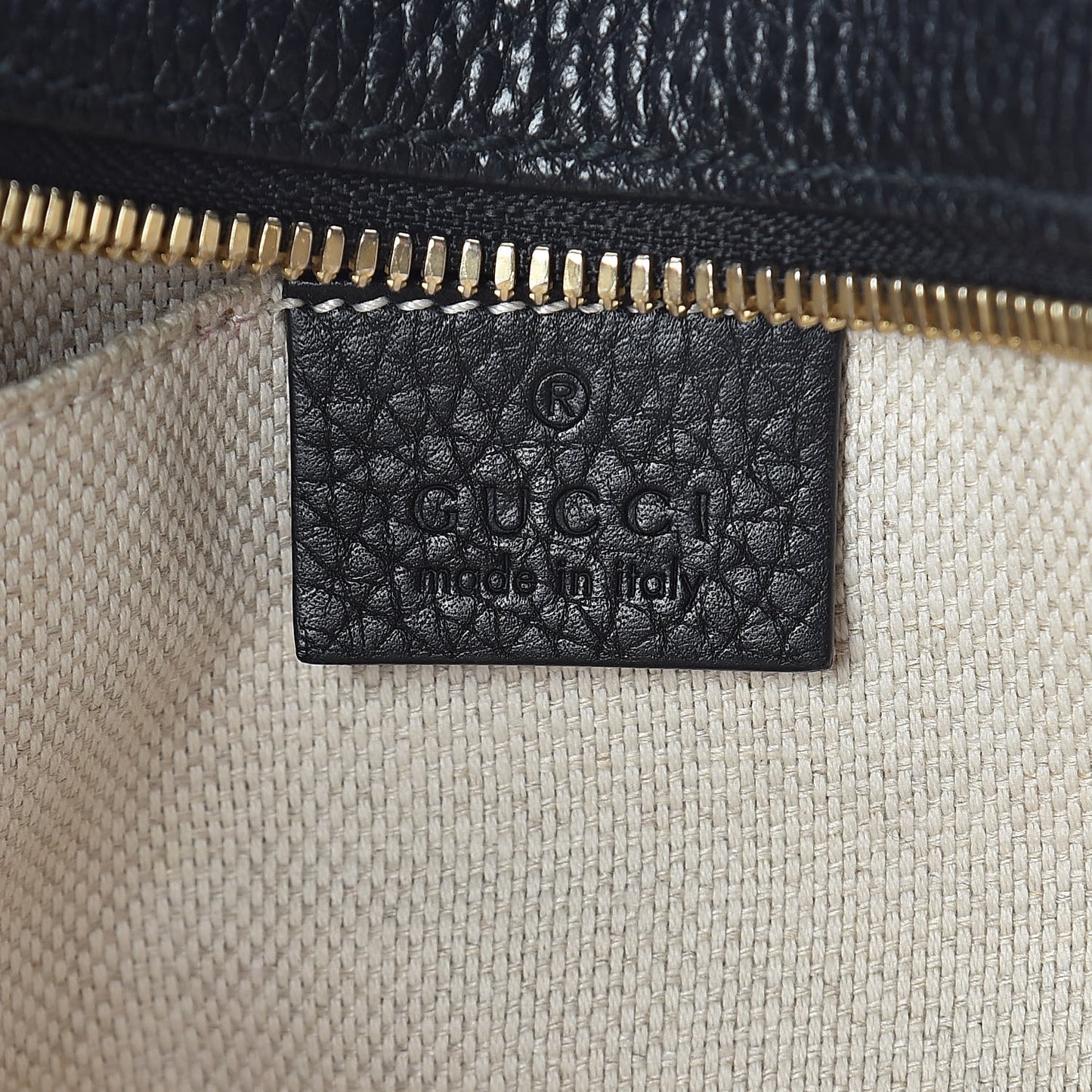 Pebbled Calfskin Small Soho Disco Bag Black