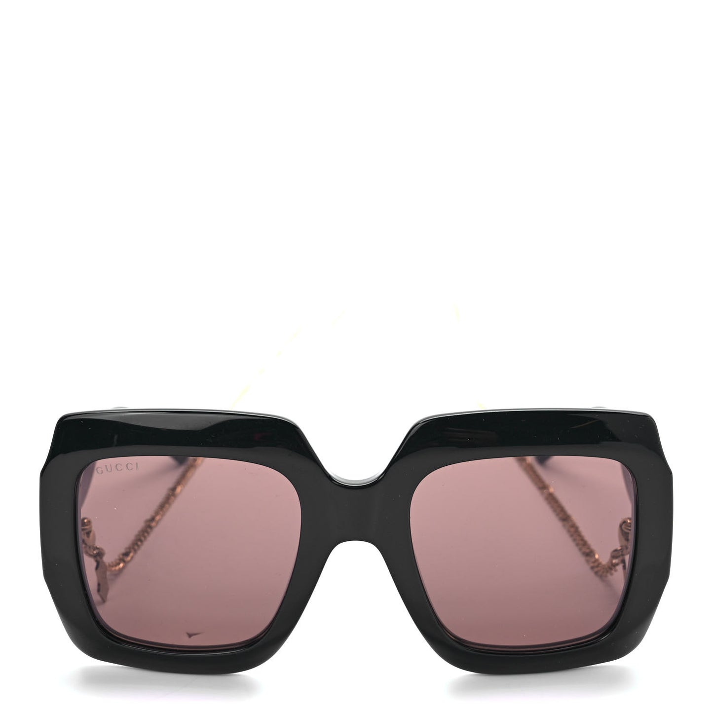 Acetate Square Frame Chain Sunglasses GG1022S Black