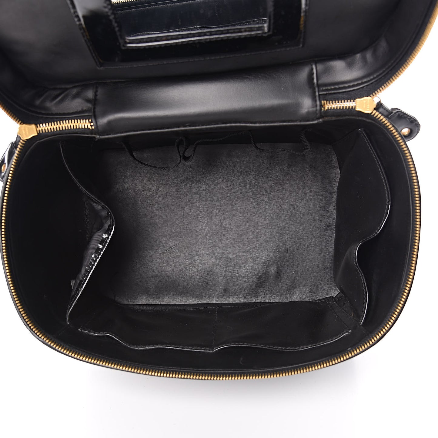 Patent Vanity Cosmetic Case Black