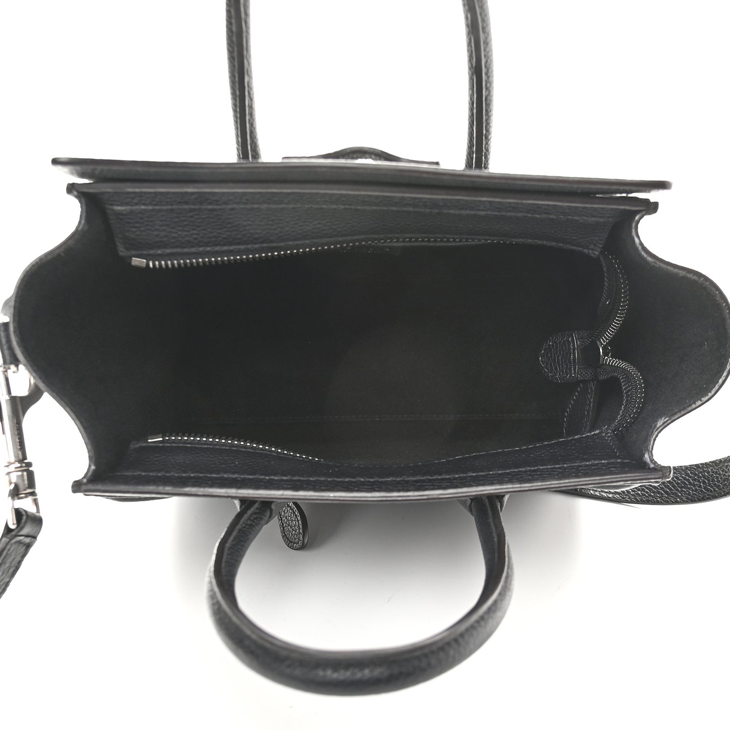 Drummed Calfskin Nano Luggage Black