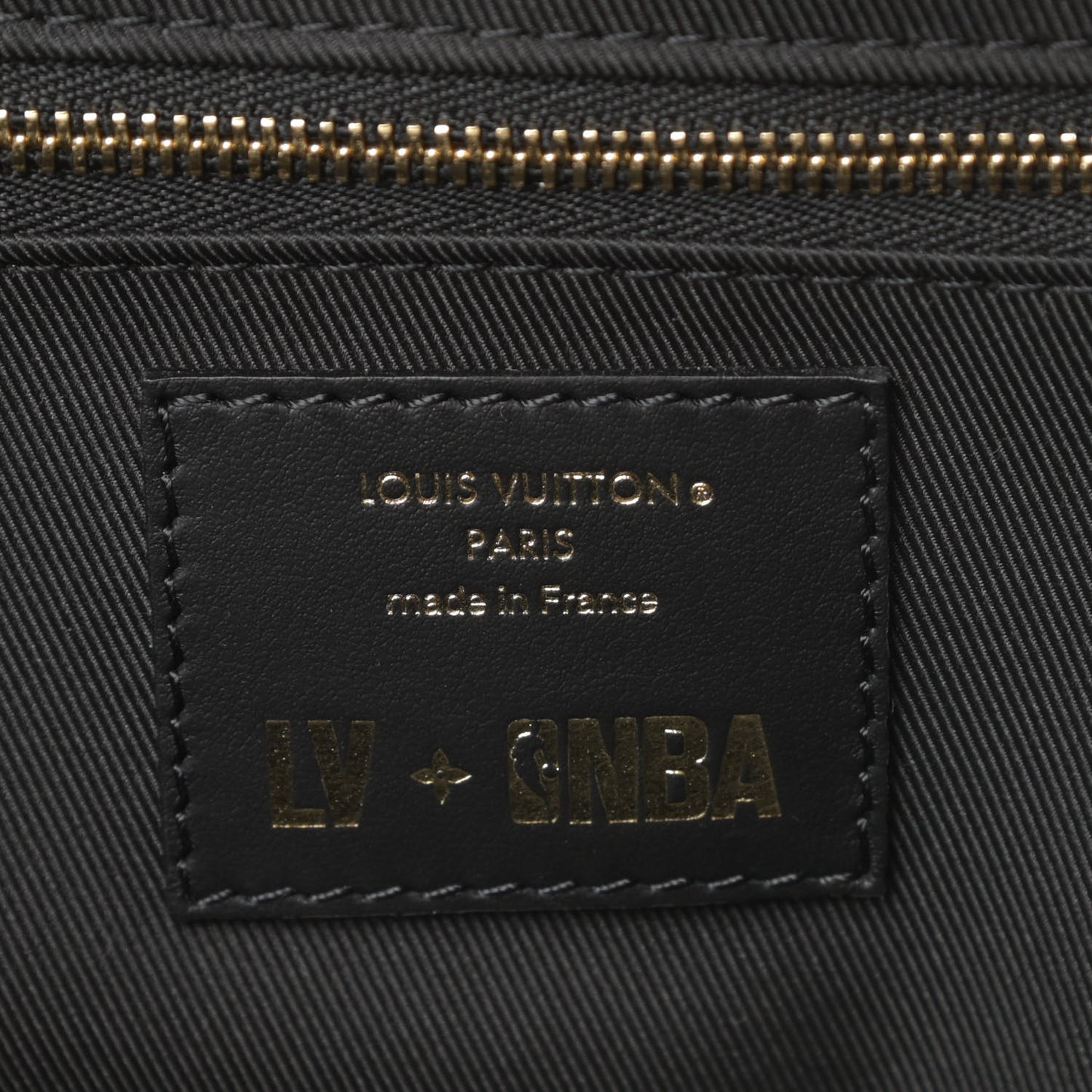 X NBA Calfskin Monogram Embossed Cloakroom Dopp Kit Black