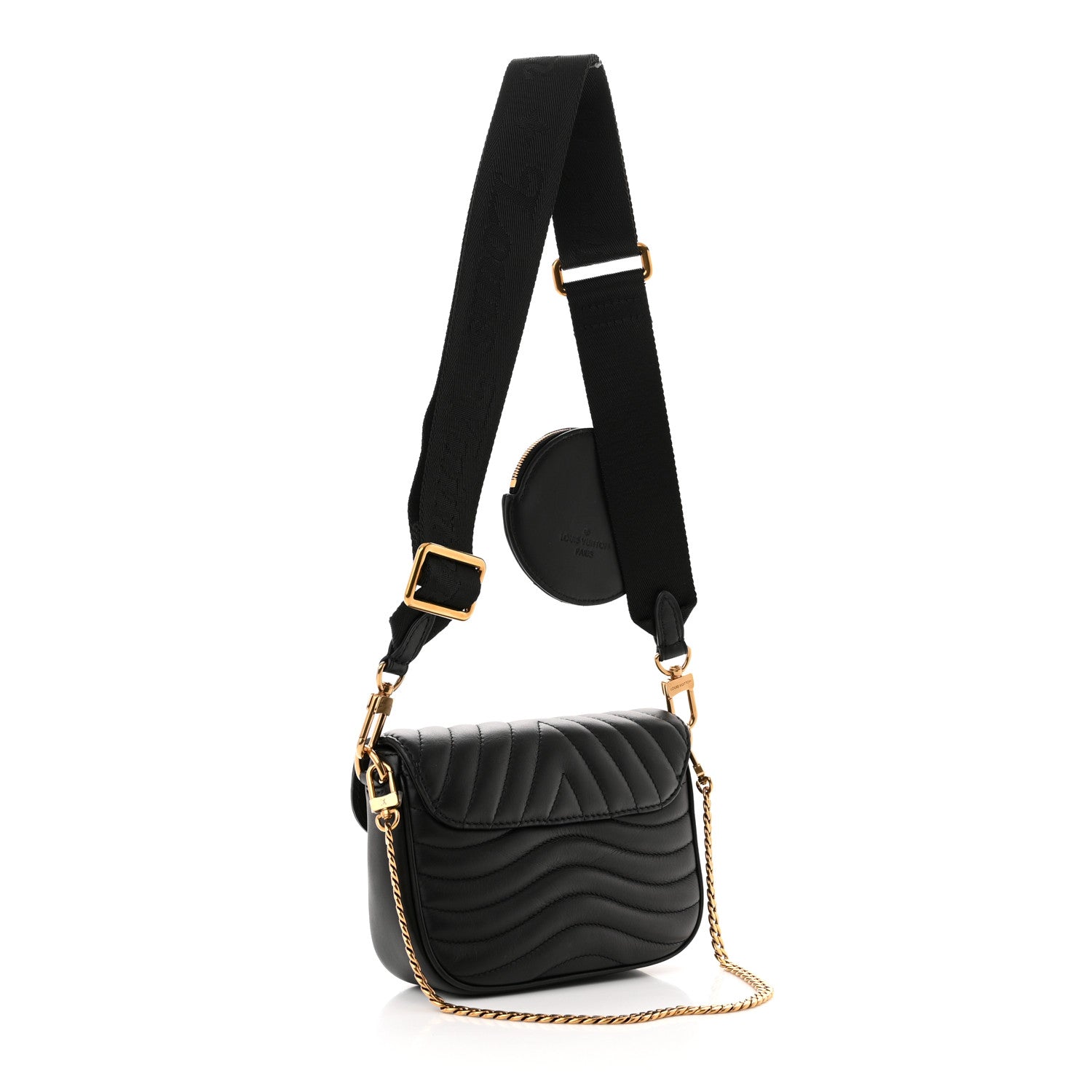 Louis Vuitton Calfskin New Wave Multi Pochette Black 3 of 10