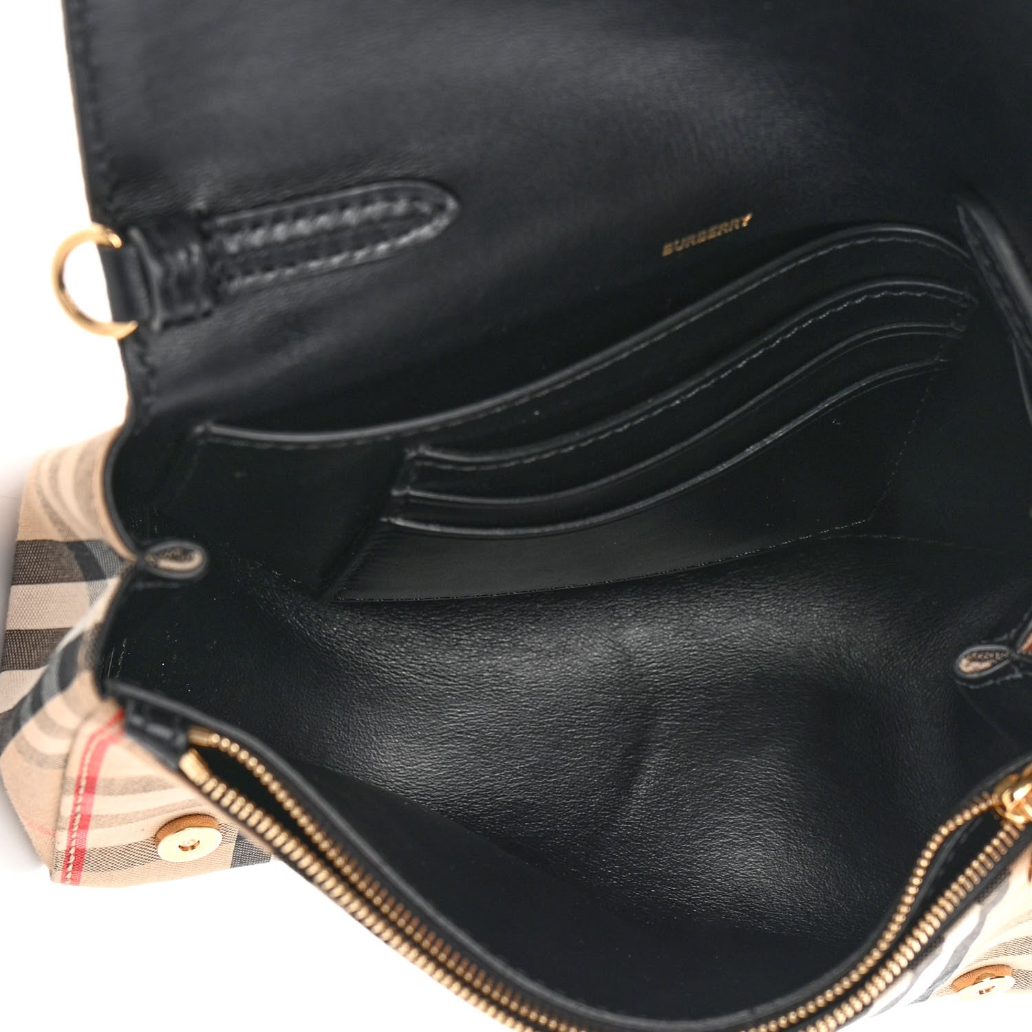 Burberry Vintage Check Hackberry Crossbody Bag Archive Beige Black 5 of 10