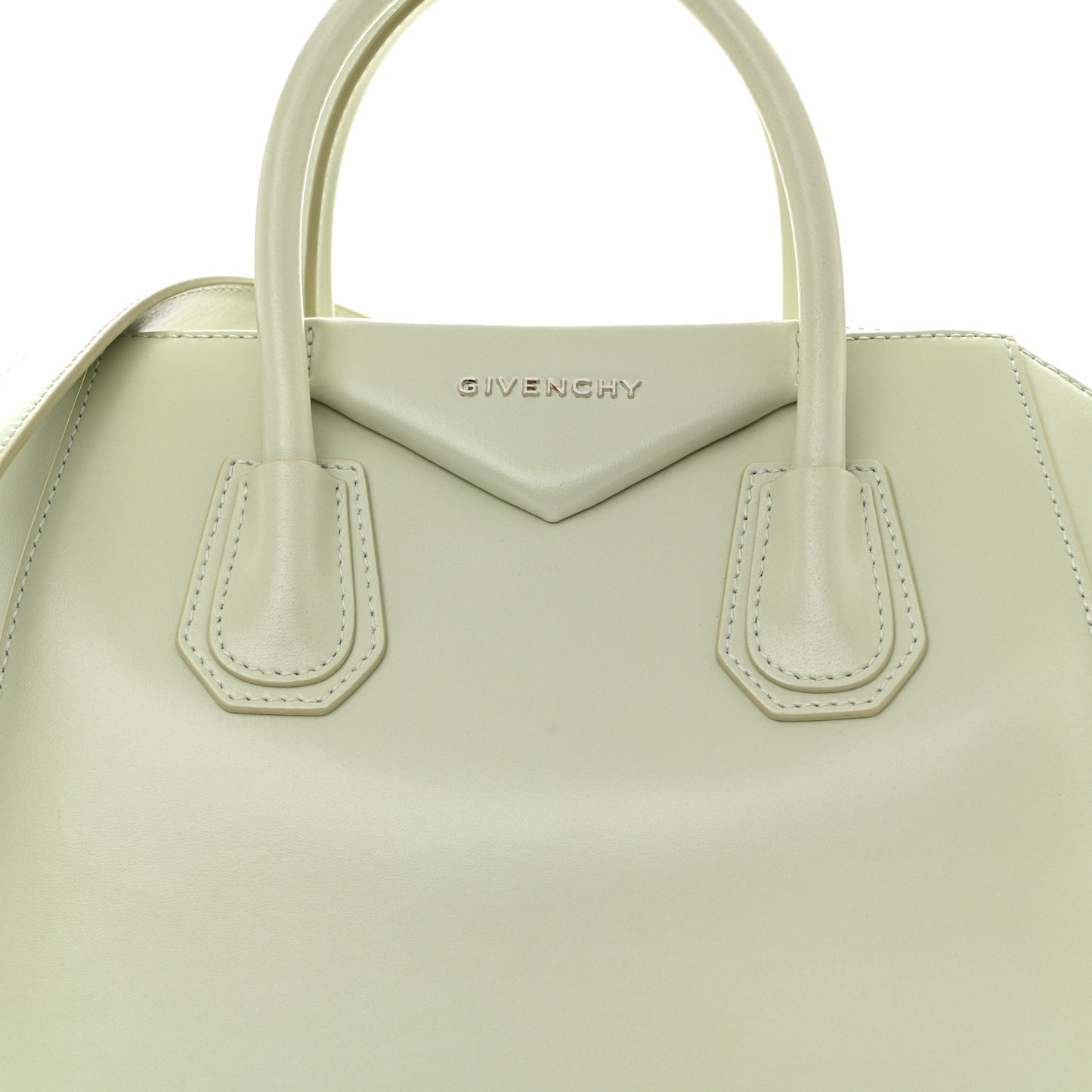Shiny Lord Calfskin Small Antigona Aqua Green