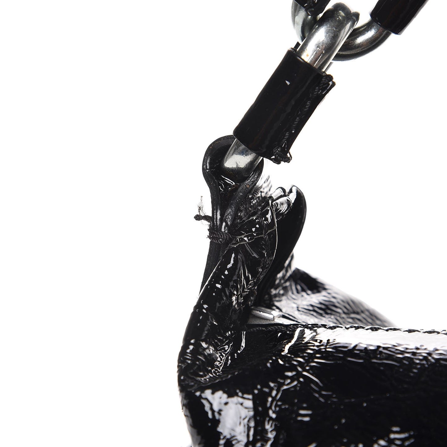 Crinkled Patent Betty Hobo Black