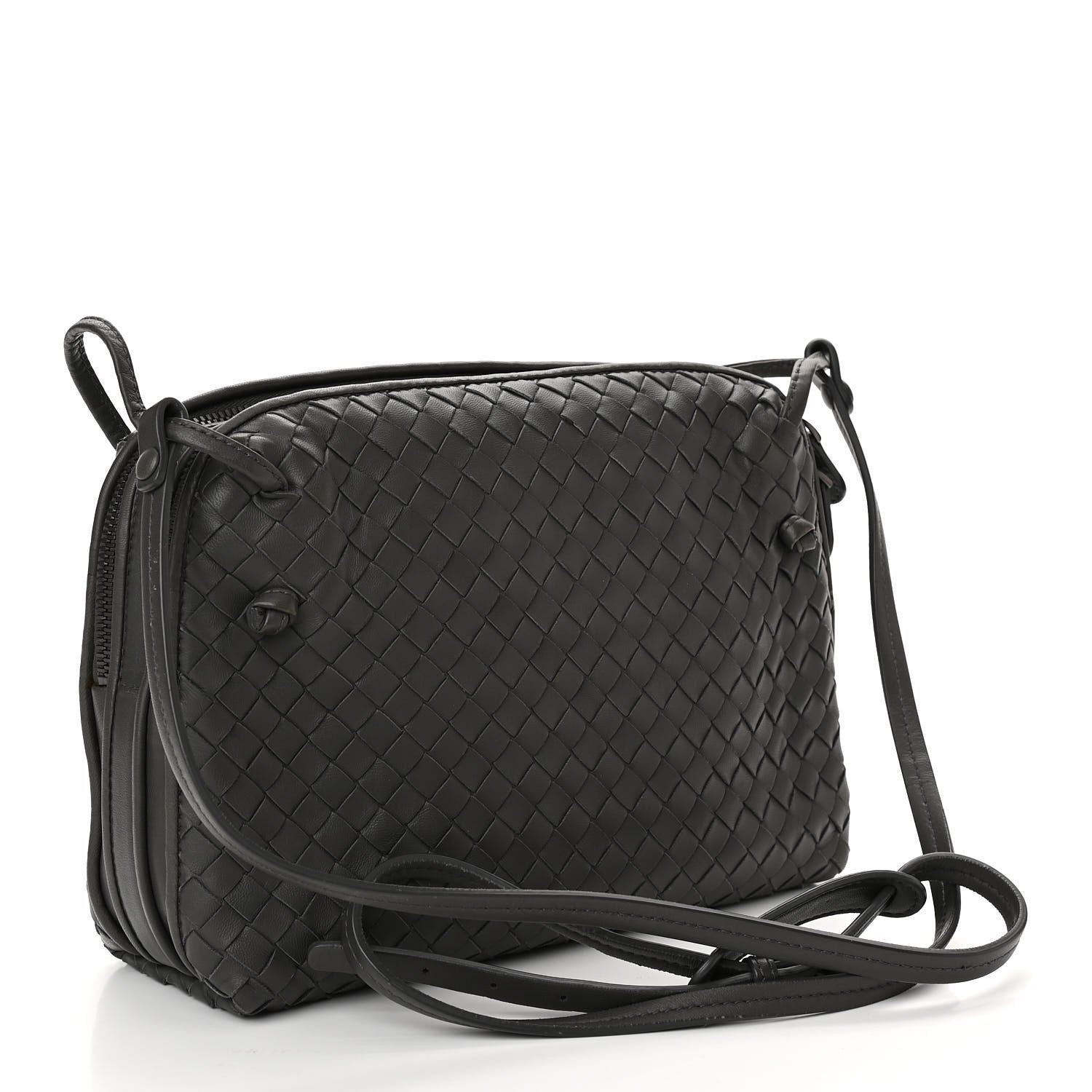 Bottega Veneta Nappa Intrecciato Crossbody Messenger Light Grey 3 of 12