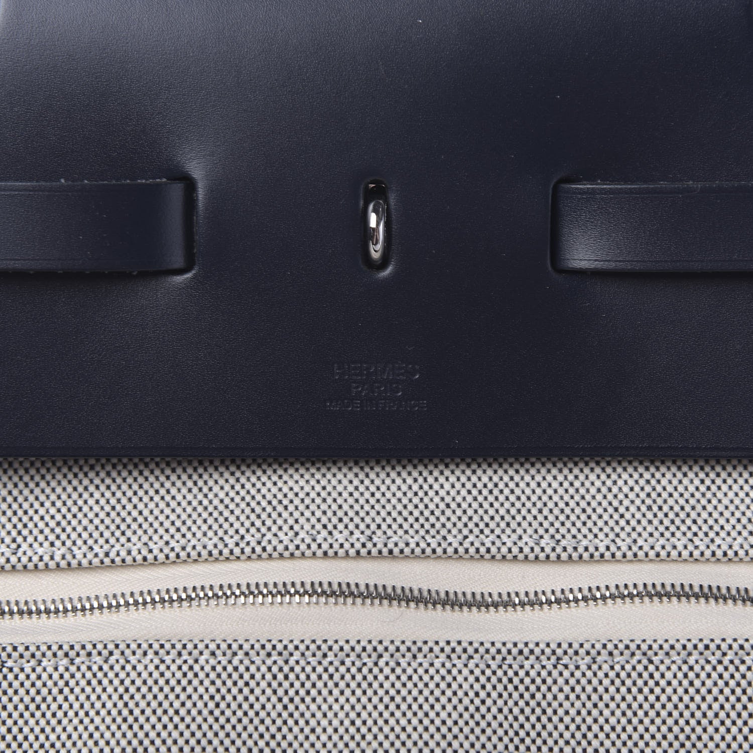 Hermes Criss Viking Vache Hunter Herbag Cabin Zip Retourne 50 Ecru Bleu Marine 6 of 10