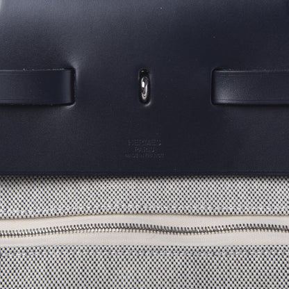 Hermes Criss Viking Vache Hunter Herbag Cabin Zip Retourne 50 Ecru Bleu Marine 6 of 10