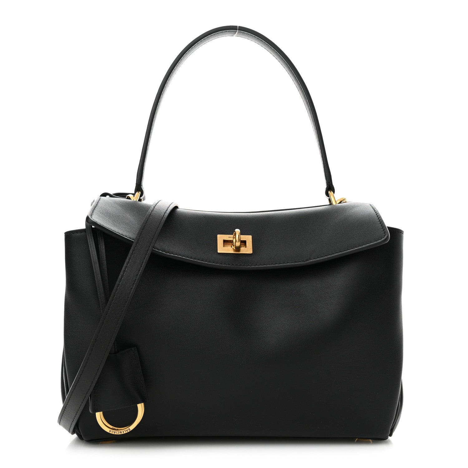 Balenciaga Natural Smooth Calfskin Small Rodeo Top Handle Handbag Black 1 of 10