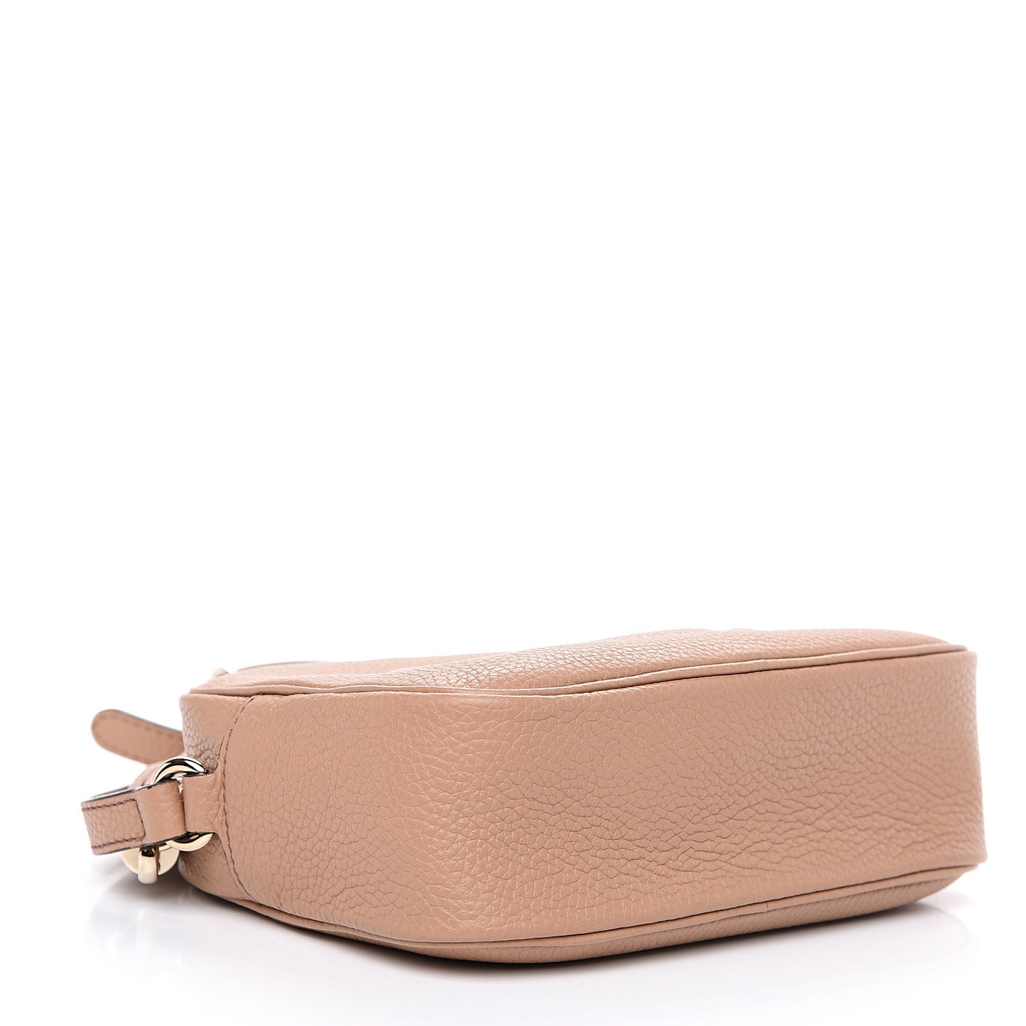 Pebbled Calfskin Small Soho Disco Bag Rose Beige