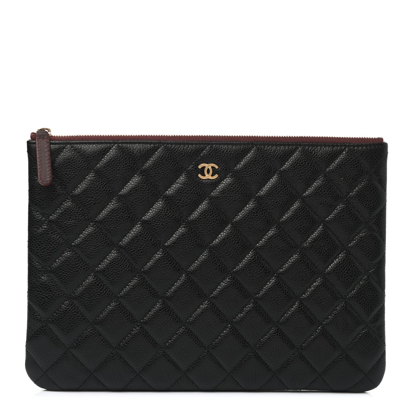 Caviar Quilted Medium Cosmetic Case Black