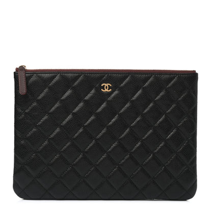 Chanel Caviar Quilted Medium Cosmetic Case Black 1 of 8