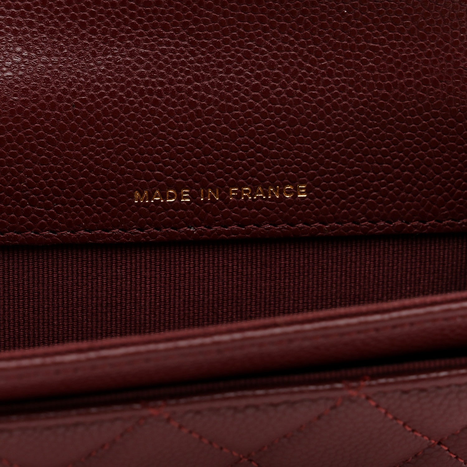 Chanel Caviar Quilted Flap Card Holder Wallet Burgundy 7 of 9