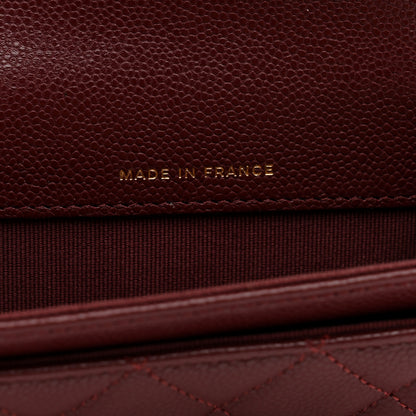 Chanel Caviar Quilted Flap Card Holder Wallet Burgundy 7 of 9