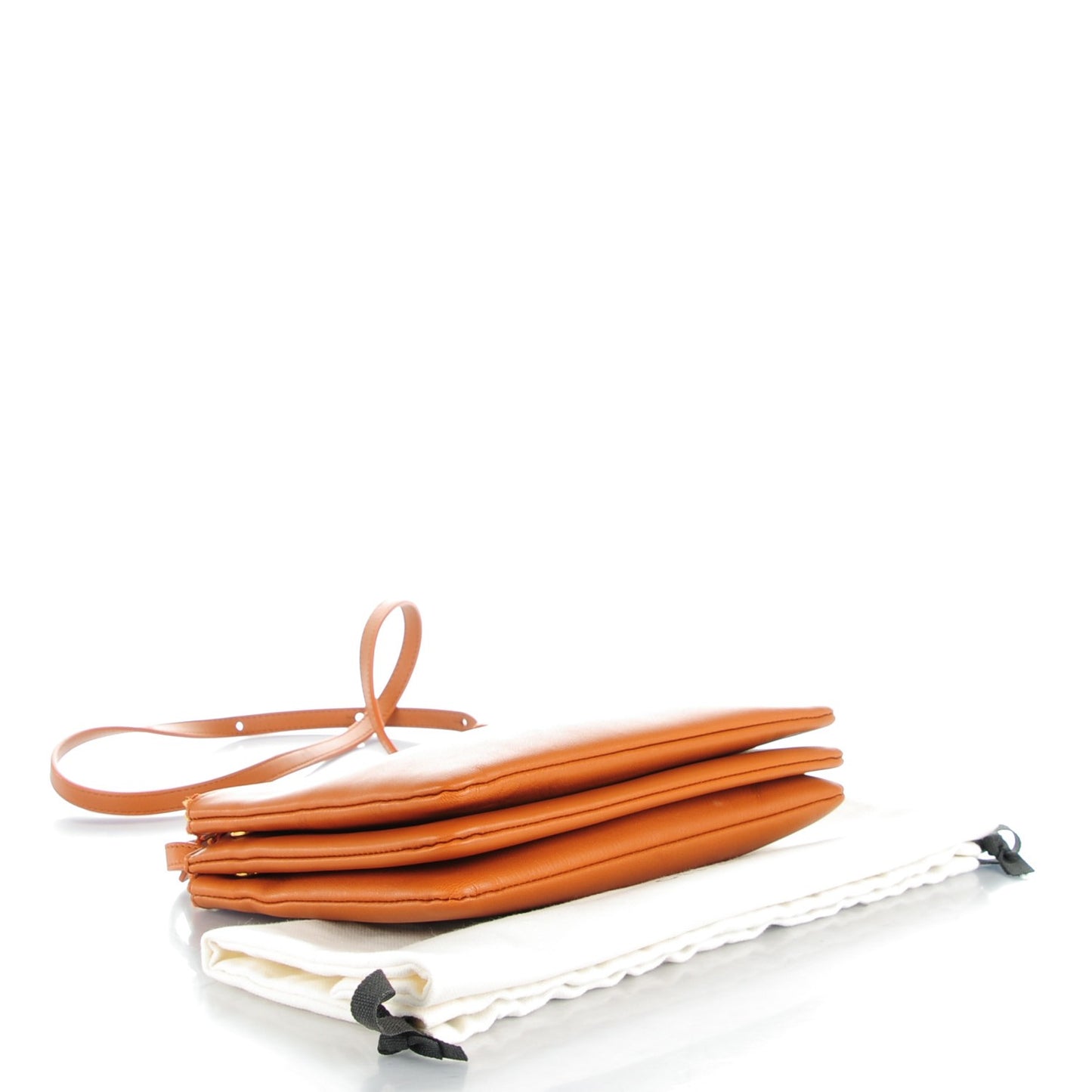 Lambskin Small Trio Crossbody Bag Brick