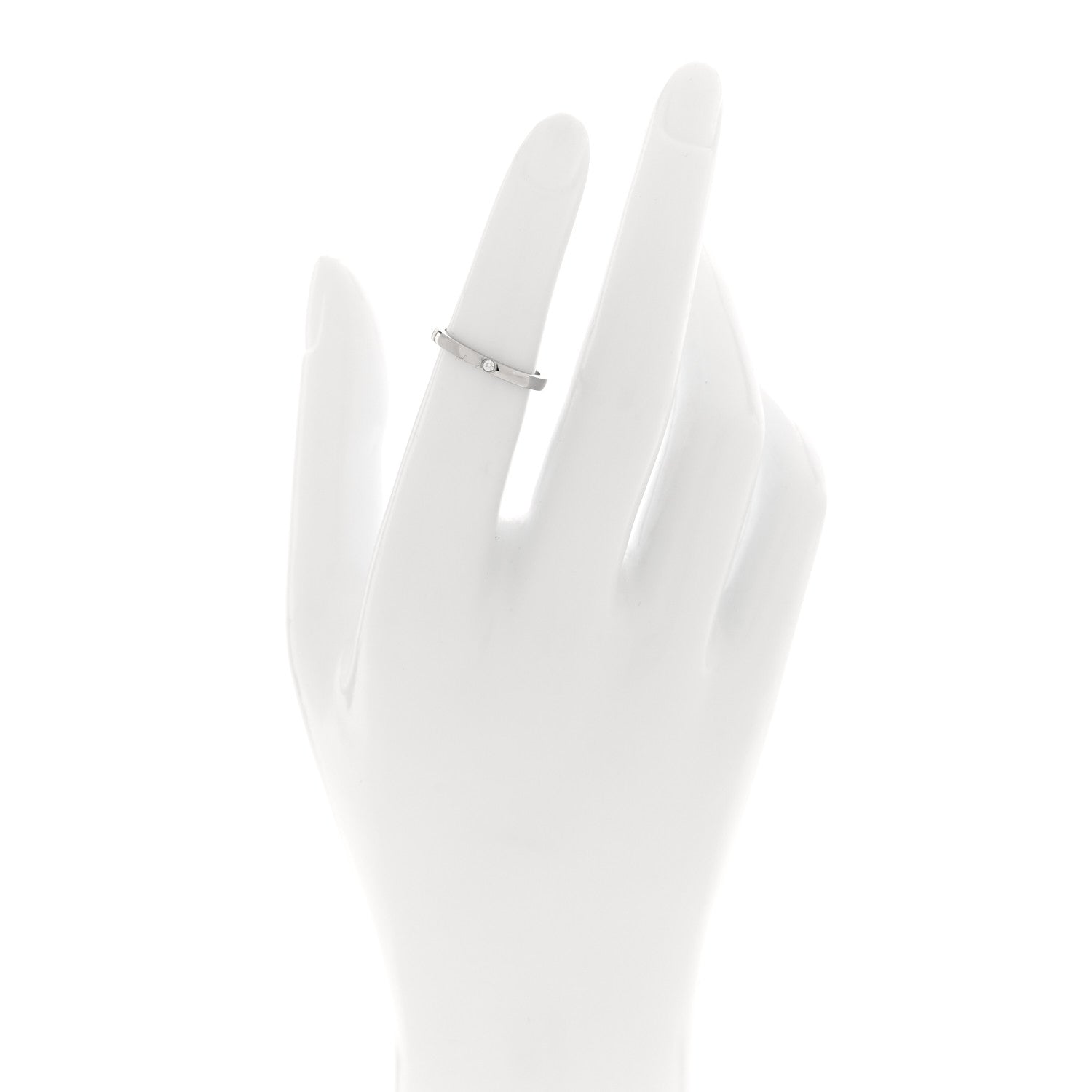 Cartier Platinum Diamond 2.1mm Ballerine Wedding Band Ring 48 4.5 2 of 5