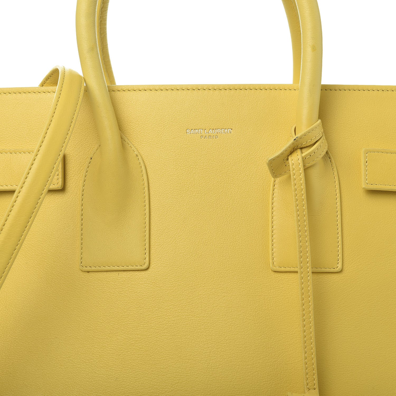 Saint Laurent Calfskin Small Sac De Jour Yellow 15 of 15