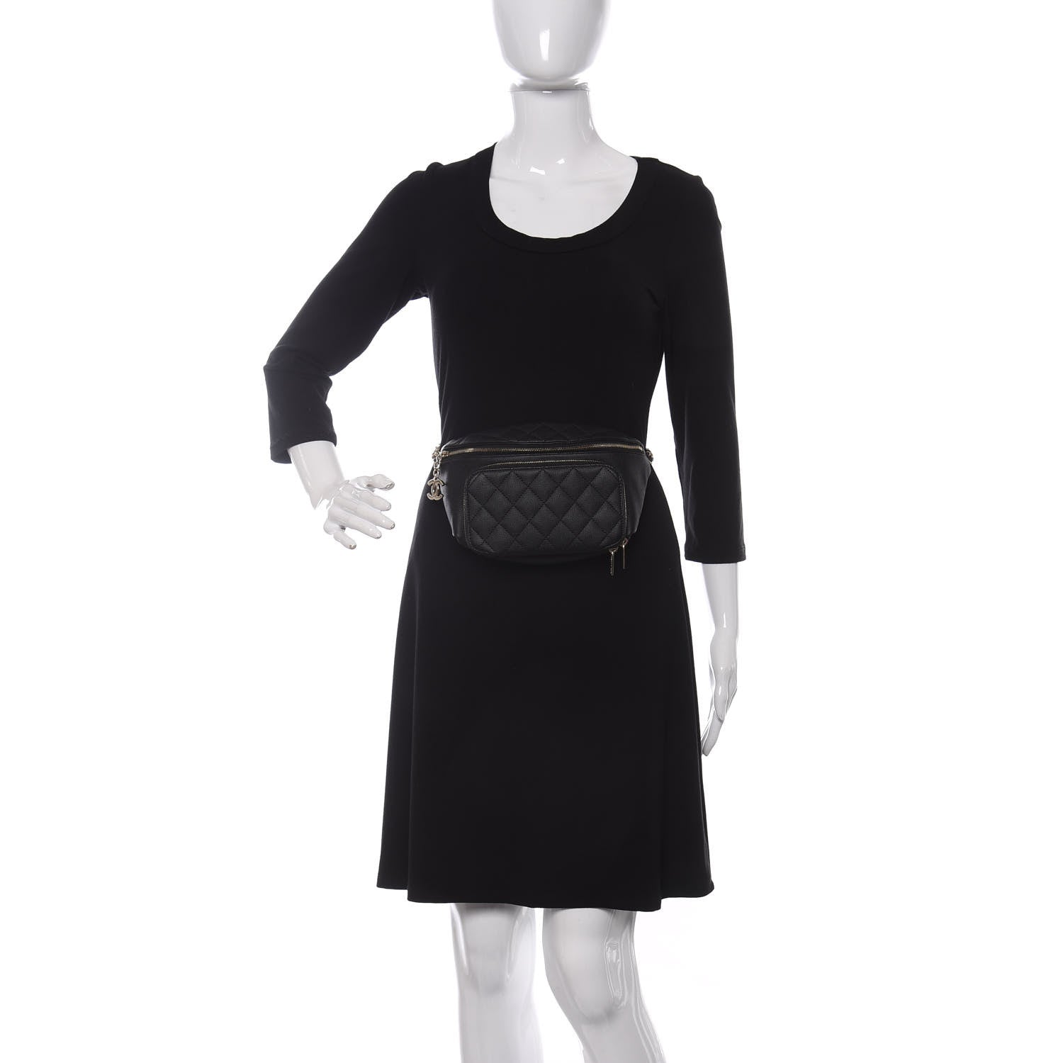 Chanel Caviar Quilted Business Affinity Waist Belt Bag Black 2 of 10